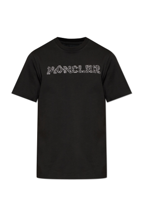 Moncler T-shirt with embroidered logo | Men's | Vitkac
